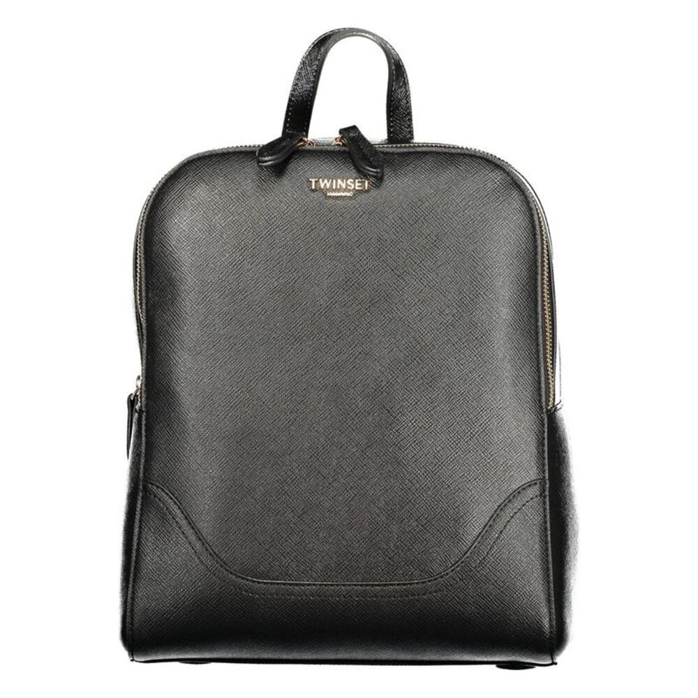 Twinset Black Polyurethane Women Women's Backpack